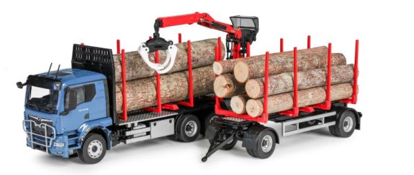 CON81233/0 - MAN TGS TN 6x4 Sattelzugmaschine mit Entladekran und 1+1-Achs-Anhänger für Holztransport - 1