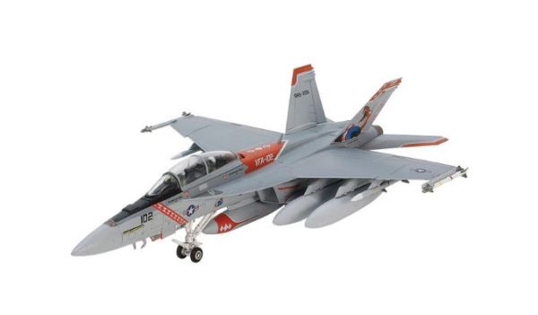 FOV814034B - Amerikanischer Boeing F/A-18F Super Hornet Kampfjet – US Navy – VFA-102 Squadron – Diamond Blacks – 60. Jahrestag - 1