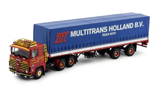 TEK81886 - SCANIA 140 6x4 mit 2-achsigem, planenbedecktem Anhänger FONTEIJN - 1