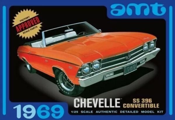 AMT823/12 - CHEVROLET Chevelle Cabriolet 1969 zum Zusammenbauen und Bemalen - 1