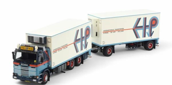 TEK83669 - SCANIA 142 V8 6x4 Kühlkoffer mit 1+1-achsigem HANS PRINS Kühlanhänger - 1