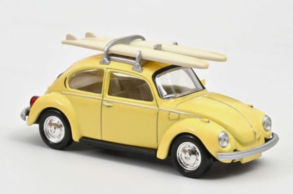 NOREV841007 - VW Käfer 1303, Baujahr 1973, Pastellgelb mit Surfbrett-Motiv – Jet-Car - 1
