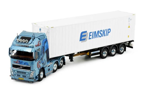 TEK84994 - VOLVO FH04 Globtrotter XL 6x2 mit 3-achsigem Containeranhänger und 40-Fuß-Kühlcontainer GULDAGER-BIG G - 1