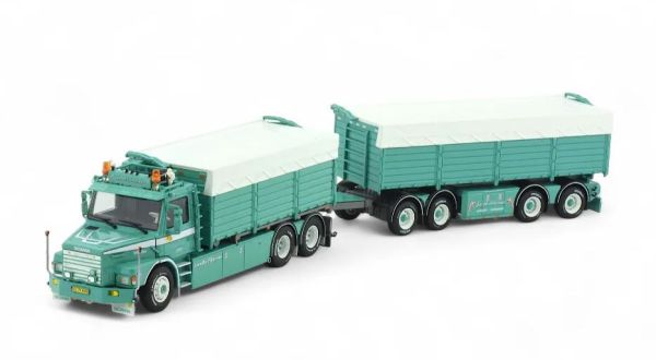 TEK85098 - SCANIA 142 Torpedo 6x4 Fahrgestell mit 2+2-Achs-Anhänger JAKOB PEDERSEN - 1