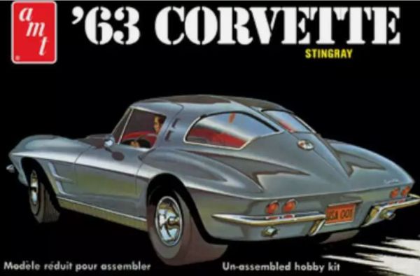 AMT861/12 - CHEVROLET Corvette Stingray 1963 zum Zusammenbauen und Lackieren - 1