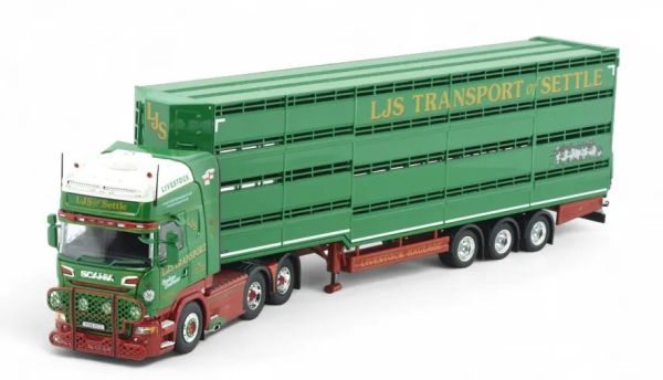 TEK86507 - SCANIA R Topline 6x4 mit 3-achsigem LJS Transport Viehanhänger - 1