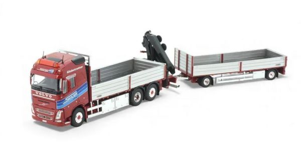TEK86950 - VOLVO FH04 Globetrotter 6x2 LKW mit Entladekran und SIDLER-Anhänger - 1