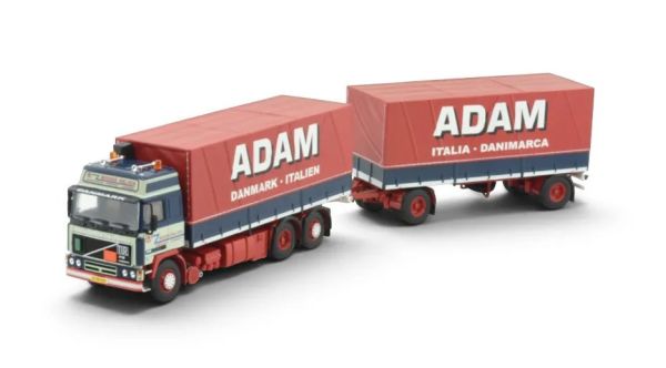 TEK87703 - VOLVO F12 Globetrotter 6x2 Motorwagen mit 1+1-Achs-Anhänger MOGENS NIELSEN - 1