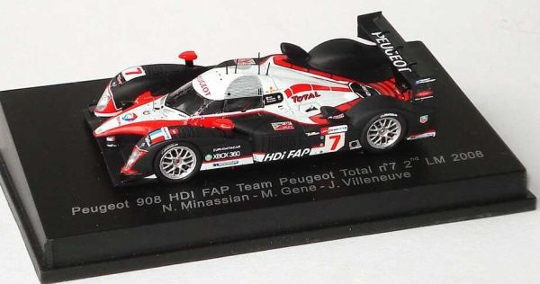 SPA87S085 - PEUGEOT 908 HDI FAP #7 Zweiter Le Mans 2008 N.MINASSIAN. M.GENE. J. VILLENEUVE - 1