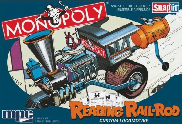 MPC945M/12 - Reading Rail Rod Custom Locomotive – MONOPOLY zum Zusammenbauen - 1