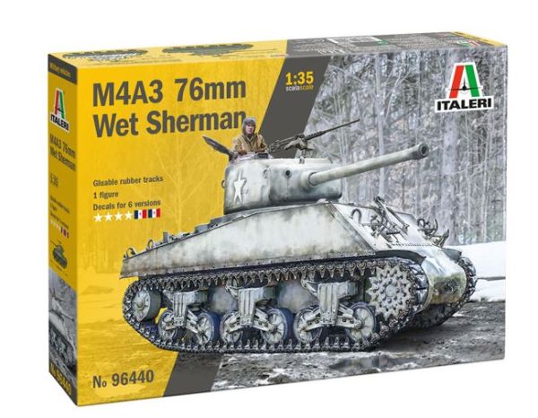 ITA96440 - SHERMAN M4A3 76-mm-Panzer zum Zusammenbauen und Bemalen - 1