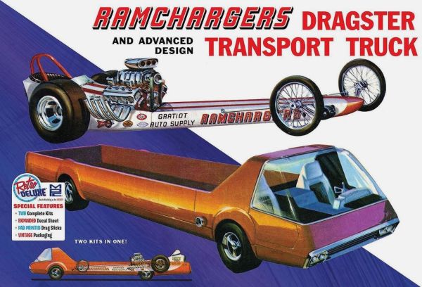 MPC970/12 - Transport-Lkw mit Dragster – Ramchargers zum Zusammenbauen und Bemalen - 1