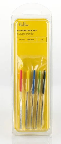 HEL99005 - Set mit 5 Diamantfeilen, 10 cm - 1