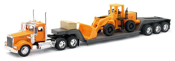NEW10623 - KENWORTH W900 6x4 mit 3-Achs-Auflieger und Lader - 1