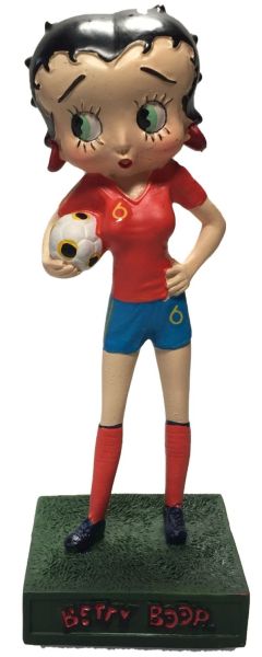AKI0232 - Figur Betty Boop Fußballermannschaft von Spanien H13 cm - 1