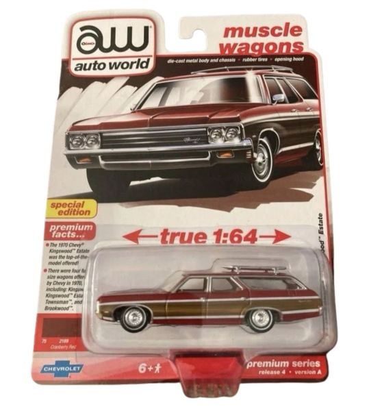 AWSP169/24A - CHEVROLET Kingswood Kombi 1970 Rot, Blisterverpackung - 1