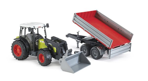 BRU2112 - CLAAS Nectis 267 F mit Lader und Anhänger Maßstab: 1/16 - 1