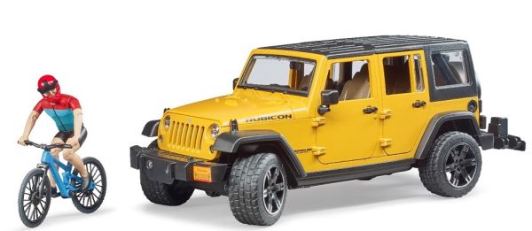 BRU2543 - JEEP Wrangler Rubicon mit Fahrrad und Radfahrer - 1