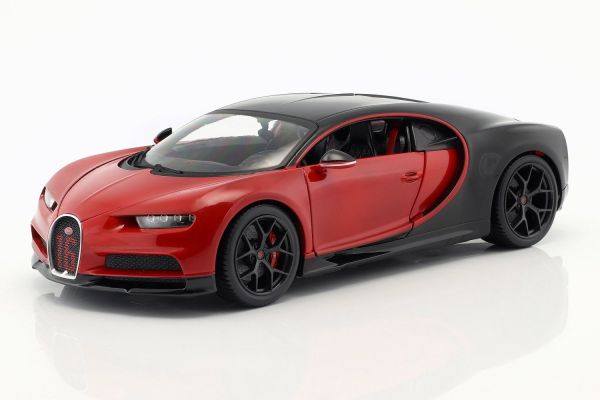 BUR11040RO - BUGATTI Chiron Rot und Schwarz - 1