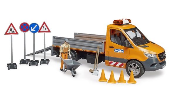 BRU2677 - Lkw Kommunalfahrzeug Mercedes Benz Sprinter mit Fahrer und Zubehör - 1