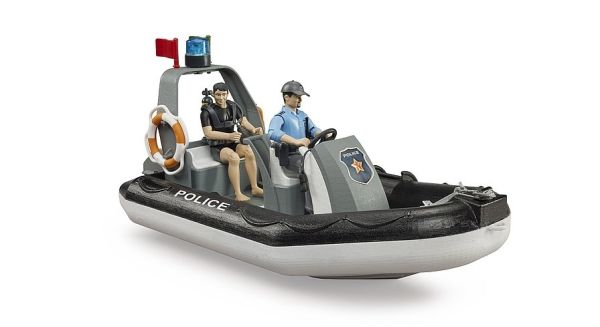 BRU62733 - Aufblasbares Polizeiboot mit Polizist, Taucher und Zubehör - 1