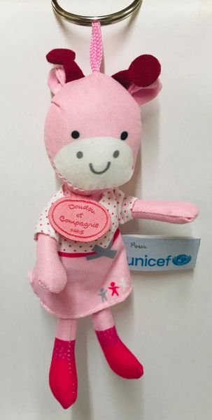 DC2934VACHE - UNICEF Schlüsselanhänger - Rosa Kuh - 1