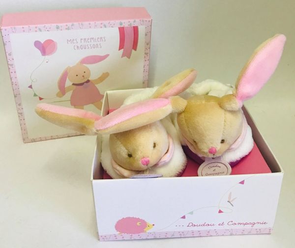 DC3035 - Hausschuhe von der Geburt bis 6 Monate Kaninchen - Pink - 1