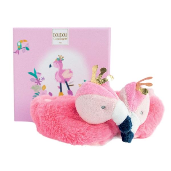DC3442 - Hausschuh mit Rassel - Flamingo 0/6 Monate - 1