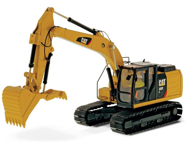 DCM85924 - Raupenbagger CATERPILLAR 323F L mit Fahrer und Metallkiste - 1