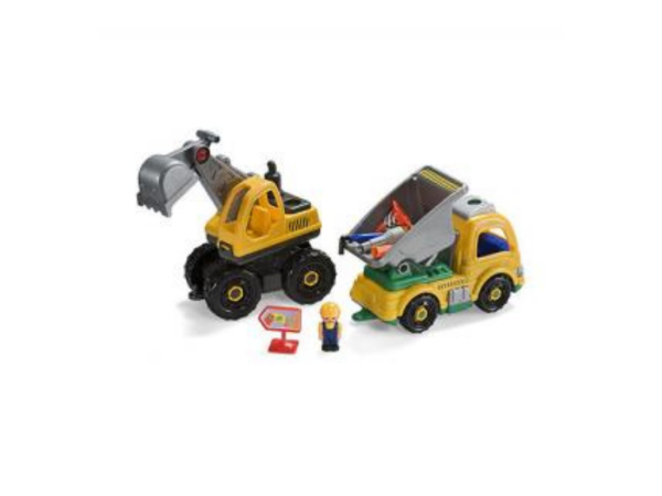 MOT13365 - Bagger- und LKW-Set mit Figur und Zubehör - 1