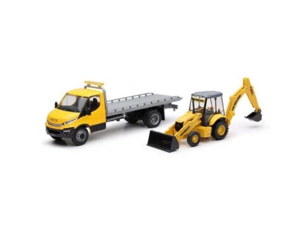 NEW16193A - Autotransporter IVECO mit Baggerlader B110C NEW HOLLAND - 1