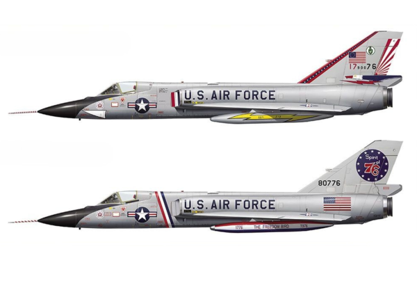 HAW02402 - Flugzeug F-106A Delta dart - Bicentenary zum Zusammenbauen und Bemalen - 1