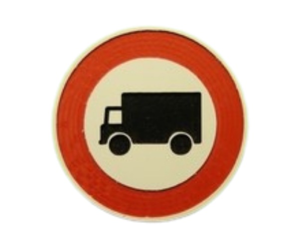 MCD-025 - Verbotsschild für Lastkraftwagen - als Bausatz - Pfosten nicht enthalten - 1
