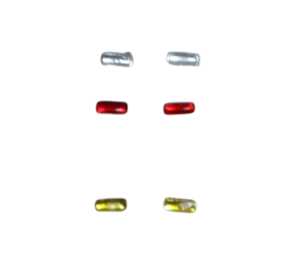 ART04370B - 2 weiße rechteckige Scheinwerferpads 1x3mm - 1