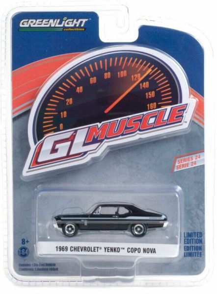 GREEN13290-A - CHEVROLET Yenko Copo Nova 1969 schwarz GL Muscle Series in Blister verkauft - 1