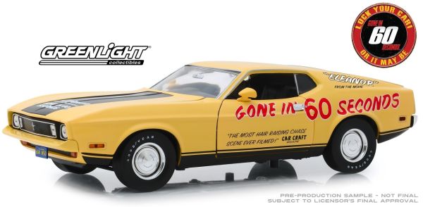 GREEN13548 - FORD Mustang Eleanor 60 Sekunden Chronos gelb Custom Movie Star Gone In 60 Sekunden - 1