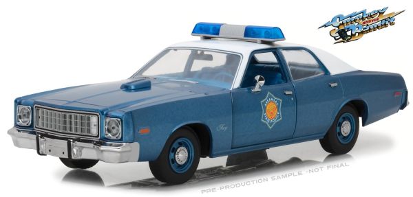 GREEN19044 - PLYMOUTH Fury 1975 Police Purse Arkansas State Police blaumetallic aus dem Film Smokey And The Bandit - 1