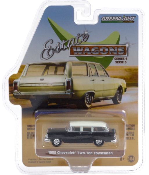 GREEN36010-A - CHEVROLET Two-Ten Townsman 1955 schwarz weißes Dach - 1