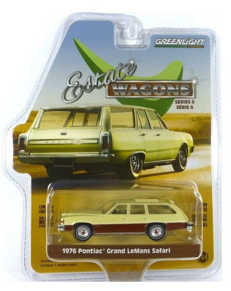 GREEN36010-D - PONTIAC Grand LeMans Safari 1976 creme/holz Serie Estate Wagons - 1