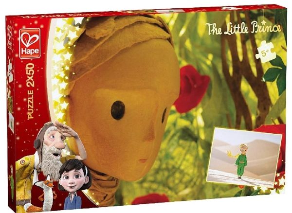 HAP824781 - 2 Puzzles 50 Teile DER KLEINE PRINZ Wüste & Rosen - 1
