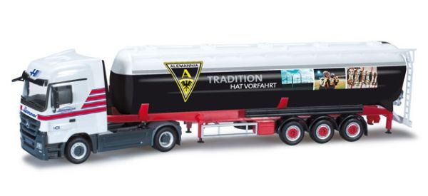 HER301411 - MERCEDES Actros 4x2 mit Silotankauflieger 3 Achsen - HAMMER/ALEMANIA - 1