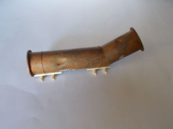 HO1043 - Doppelflansch-Rohrbogen Rost Länge: 125 mm - 1