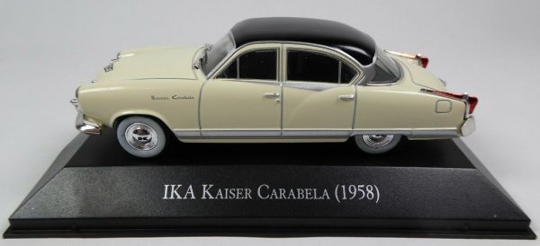 MAGARG48 - IKA Kaiser Carabela 1958 4-türige Limousine weiß schwarzes Dach in Blisterverpackung verkauft - 1
