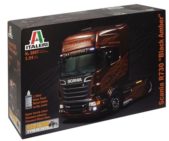 ITA3897 - SCANIA R730 V8 4x2 Show Trucks Schwarz Bernstein maquette  - 1