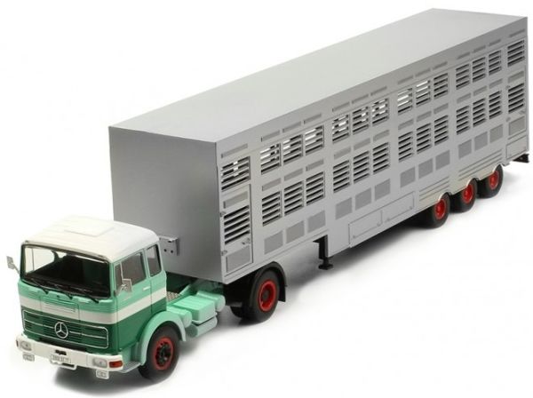 IXOTTR008 - MERCEDES BENZ LPS 1632 1970 4x2 und Viehanhänger - 1