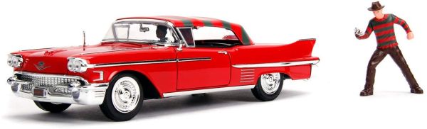 JAD253255004 - CADILLAC Serie 62 1958 rot aus dem Film Freddy Krueger mit Figuren inklusive - 1