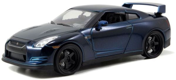 JAD97036 - NISSAN GT-R R35 2009 blau metallic dunkel Carbon Motorhaube von Brian Fast And Furious - 1