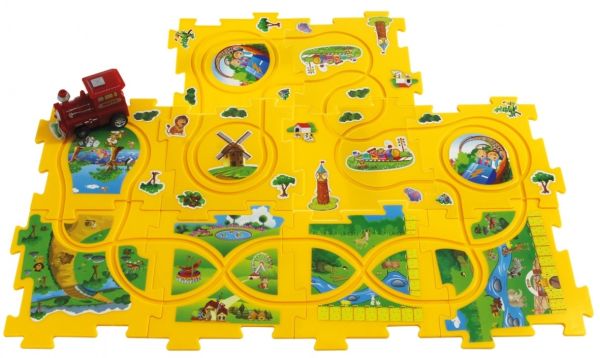 JAM460303 - Dynamisches Zoo-Zug-Puzzle - 11 Teile - 1