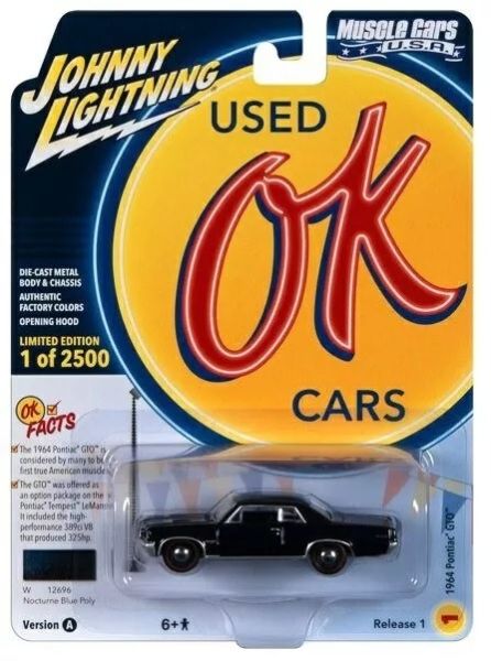 JLMC032A-A - 1964 Pontiac GTO in Mitternachtsblau aus der MUSCLE CARS-Serie 2023 (Blisterverpackung) - 1