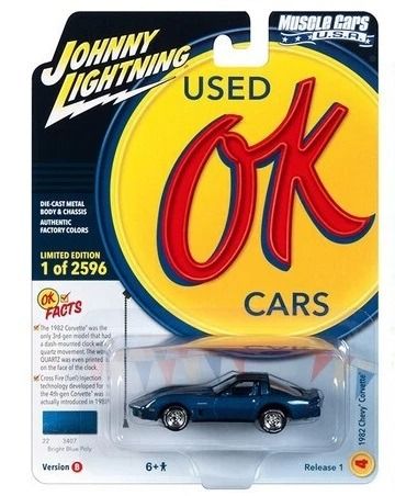 JLMC032B-D - 1982 CHEVROLET Corvette Blau aus der MUSCLE CARS Serie 2023, Blisterverpackung - 1